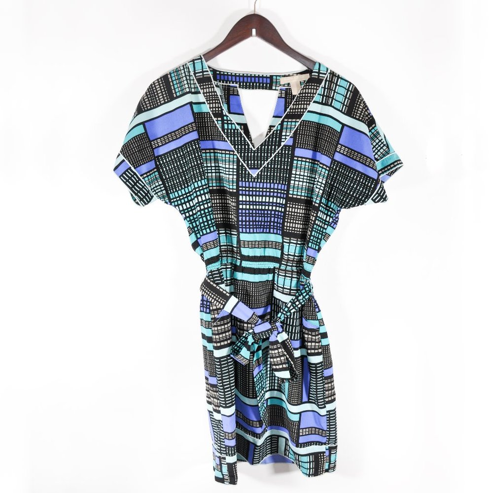Banana Republic Blue Art Deco Inspired Dress